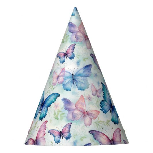 Butterflies Party Pet Feesthoedjes (Voorkant)