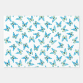 Butterflies Patroon Aangepaste kleuren Grafisch Inpakpapier Vel (Voorkant 2)
