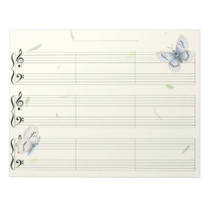Butterflies Piano Music Manu Paper Kinderen met br Notitieblok