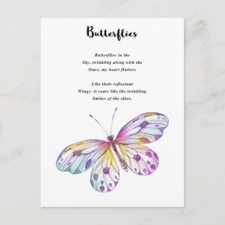 Butterflies Poem Briefkaart