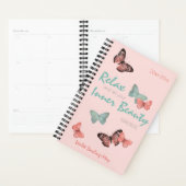 Butterflies & Positivity Quote - Coral Blauwgroen Planner (Display)