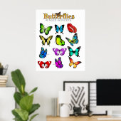 Butterflies Poster (Thuiskantoor)