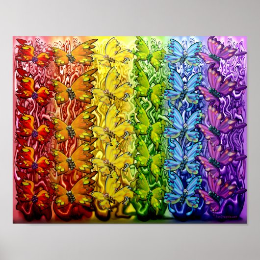 Butterflies Rainbow Poster (Voorkant)