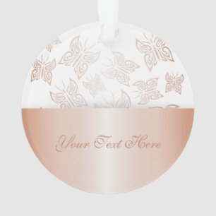 Butterflies Roos Gold personaliseren Ornament