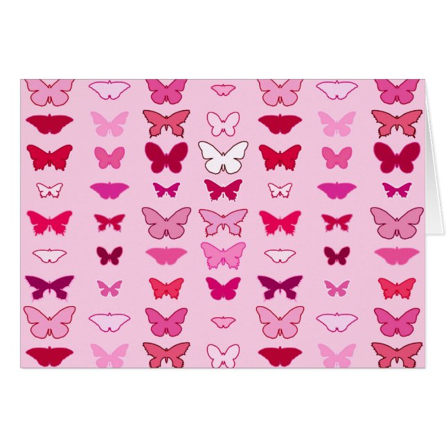 Butterflies, roze en fuchsia (Voorkant Horizontaal)