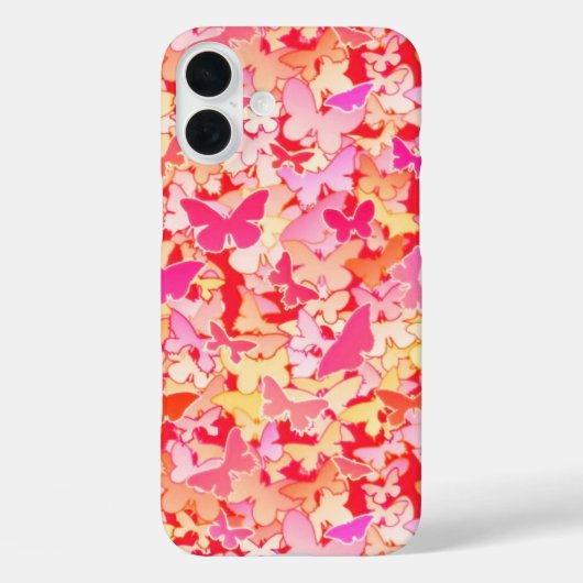 Butterflies, roze, perzik, koraal Case-Mate iPhone case (Achterkant)