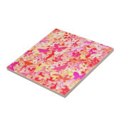 Butterflies, roze, perzik, koraal tegeltje (Zijkant)