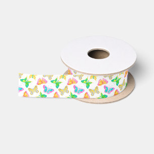 Butterflies Satin Ribbon Lint