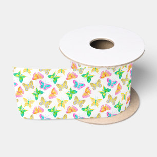 Butterflies Satin Ribbon Lint