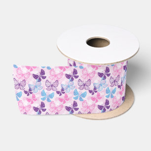 Butterflies Satin Ribbon Lint