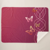 Butterflies Sherpa Deken (Voorkant (horizontaal))
