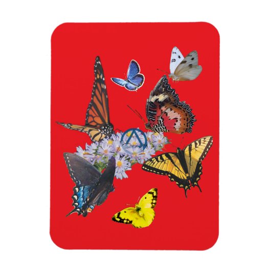 butterflies sobriety symbol rectangle magnet magneet (Verticaal)