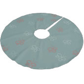 Butterflies Stars Sage Green Kerstboom Rok (Gekanteld)