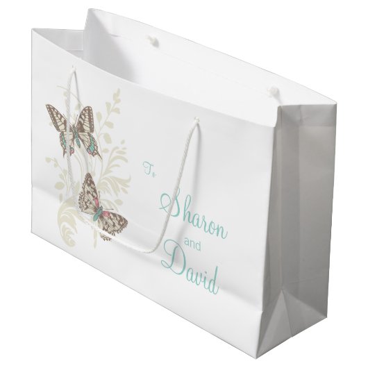 Butterflies trouwbride en grooms cadeautas (Voorkant Gekanteld)
