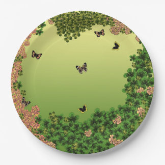 Butterflies van de ochtend papieren bordje