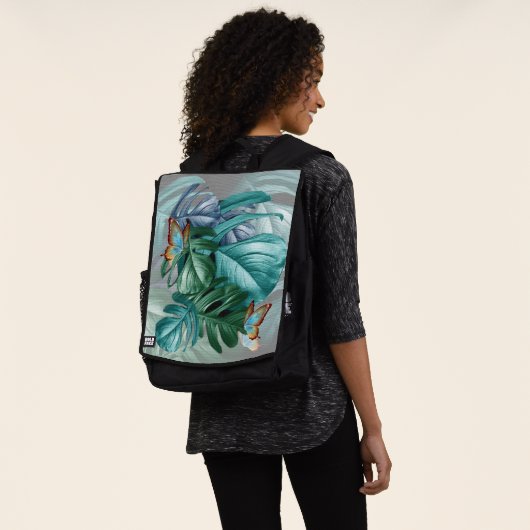 Butterflies van Paradise Tropical Turquoise Splash Rugtassen (Gedragen)