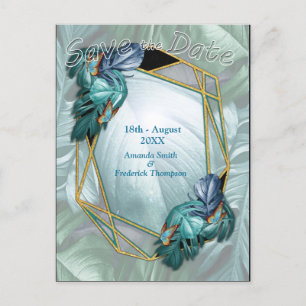 Butterflies van Paradise/Tropische Turquoise Splas Aankondigingskaart