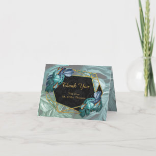 Butterflies van Paradise/Tropische Turquoise Splas Bedankkaart