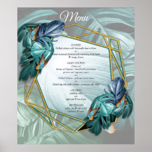 Butterflies van Paradise/Tropische Turquoise Splas Poster