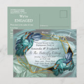 Butterflies van Paradise/Tropische Turquoise Splas Uitnodiging Briefkaart (Voorkant / Achterkant)