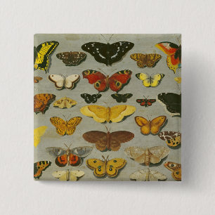 Butterflies Vierkante Button 5,1 Cm