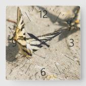 Butterflies Vierkante Klok (Voorkant)