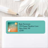 Butterflies vliegen naar de zon etiket (Insitu)