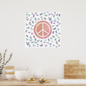 Butterflies voor vredessignatie poster (Keuken)