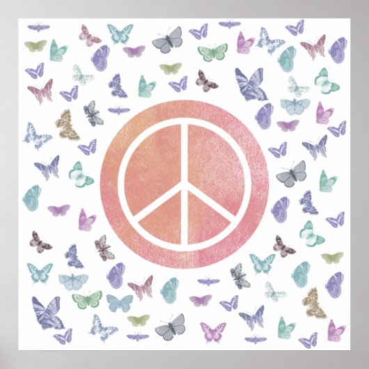Butterflies voor vredessignatie poster (Voorkant)