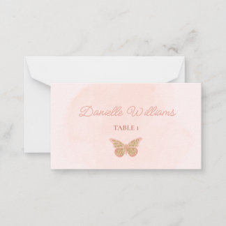 Butterflies Vrijgezellenfeest Name Card Notitiekaartje