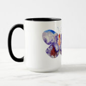 Butterflies Waterverf Art Aangepaste naam Mok (Links)