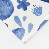 Butterflies Waterverf Blue Fleece Deken (Hoek)