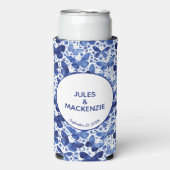 Butterflies Waterverf Blue Modern Wedding (Seltzer Voorkant)