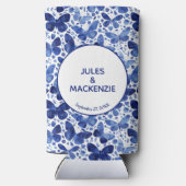 Butterflies Waterverf Blue Modern Wedding (Achterkant)