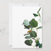 Butterflies & Waterverf Greenery Baby shower Kaart (Achterkant)