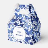 Butterflies Waterverf Modern Boho Indigo Blue Bedankdoosjes (Voorkant Zijde)