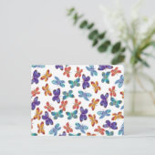 Butterflies Waterverf Patroon Briefkaart (Staand voorkant)