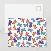 Butterflies Waterverf Patroon Briefkaart (Voorkant / Achterkant)