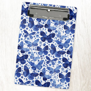 Butterflies Waterverf Pattern Blue Mini Klembord