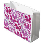 Butterflies Waterverf Roze Groot Cadeauzakje (Voorkant Gekanteld)