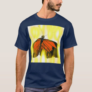 butterfliesternagebarsten vlinder met sequinsblue t-shirt