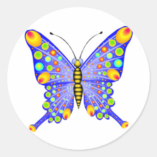 Butterfly 1 ronde sticker