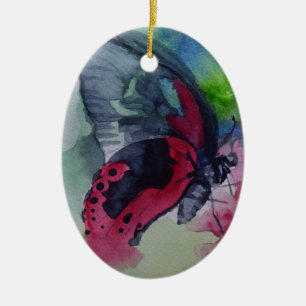 Butterfly 25-sierbloem keramisch ornament