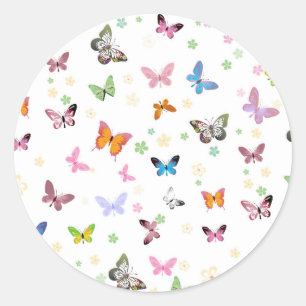 Butterfly 2 ronde sticker