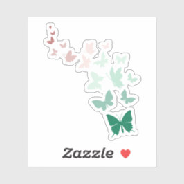 Butterfly 3 x 3 inch vinylStickers, op maat gesned Sticker