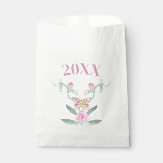 Butterfly Aanpasbaar Afstuderen Crest Afstuderen Bedankzakje (Voorkant)