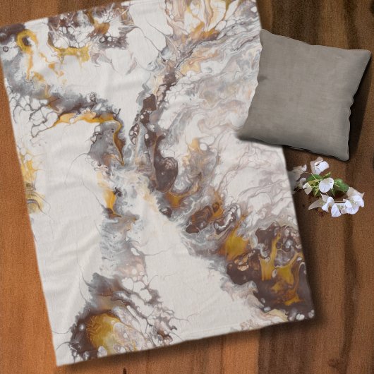 Butterfly - abstract acryl fleece deken