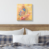 Butterfly Abstract Art Wrapped Canvas Afdruk (Insitu (Slaapkamer))