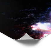 Butterfly abstract dark blue fractals Poster (Coin)