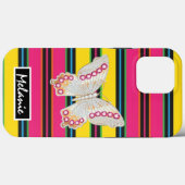  Butterfly abstract retro stripes hipster minimal Case-Mate iPhone Case (Achterkant (horizontaal))